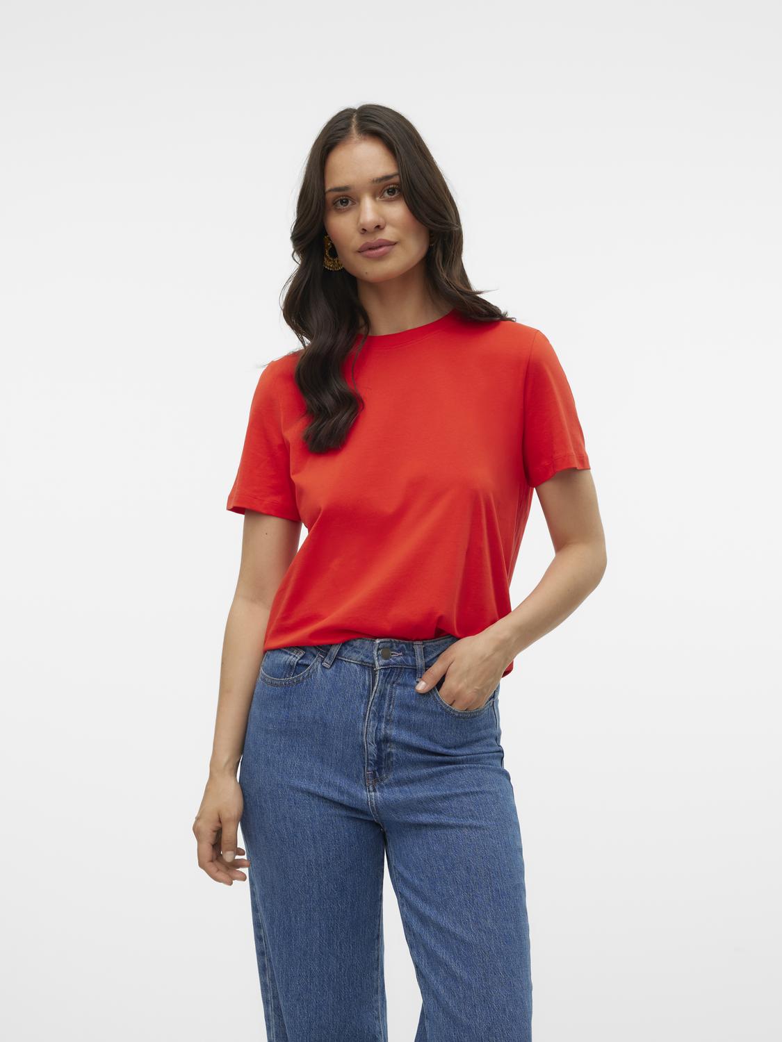 VMPAULINA T-Shirt - Flame Scarlet